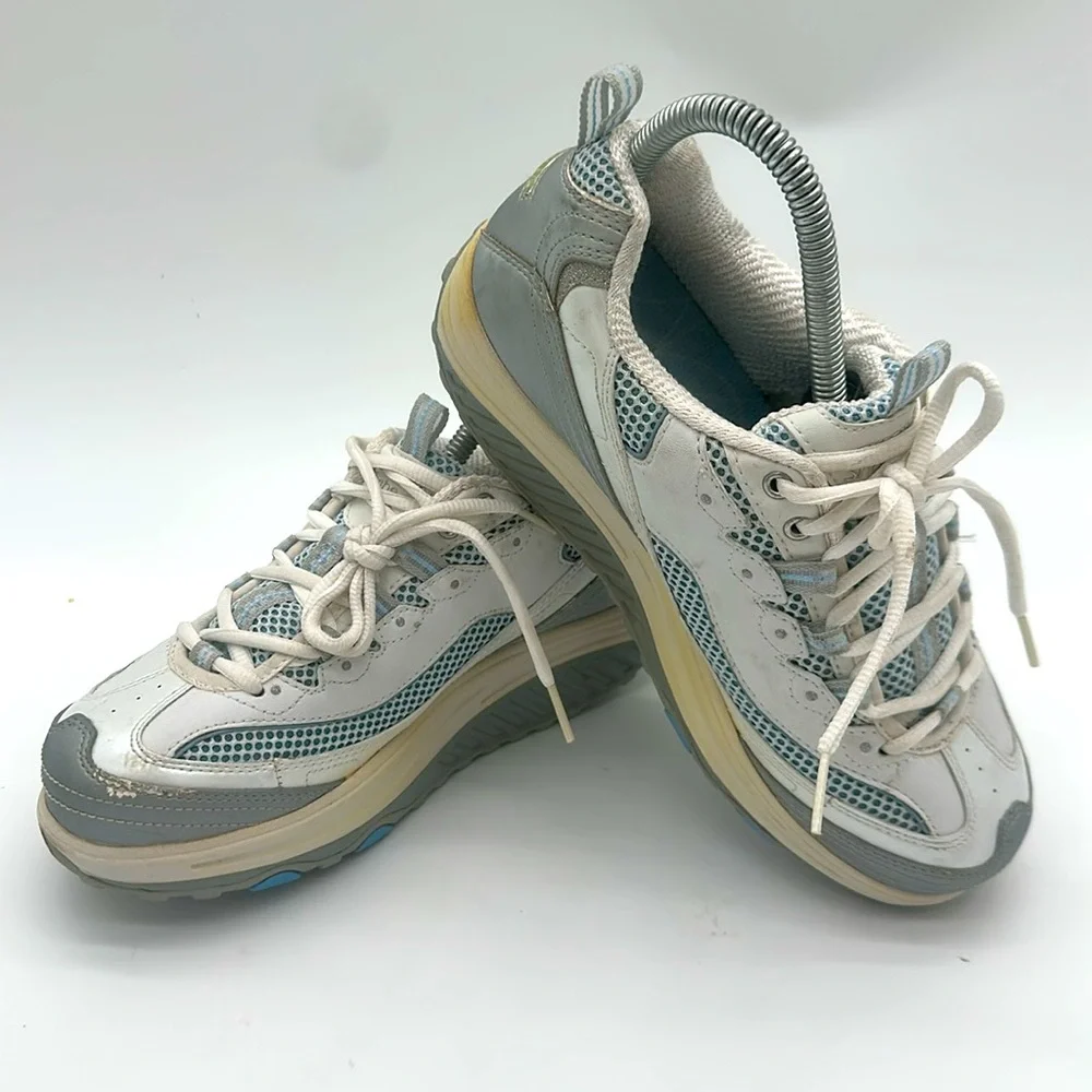 Skechers Shape Up (11803) Shoes Women’s Size 7.5 White - Blue - Silver